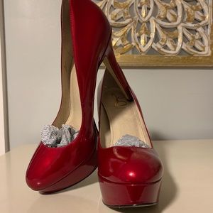 Joan & David Red Patent Leather Stiletto Size 10